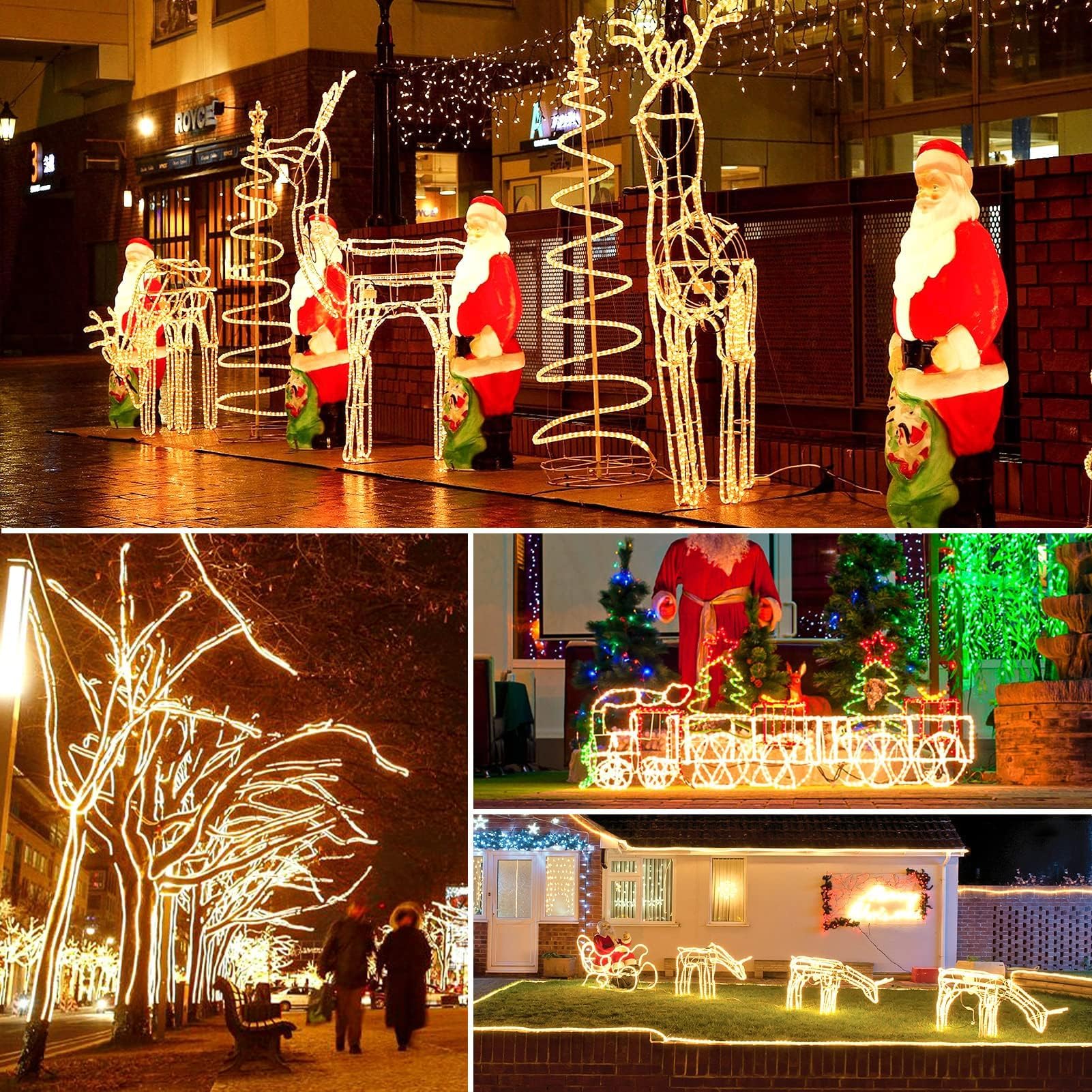 HAUSPROFI 20M 400LED Lichterschlauch Außen, Lichterkette Strombetrieben Warmweiß, IP44 Wasserdicht