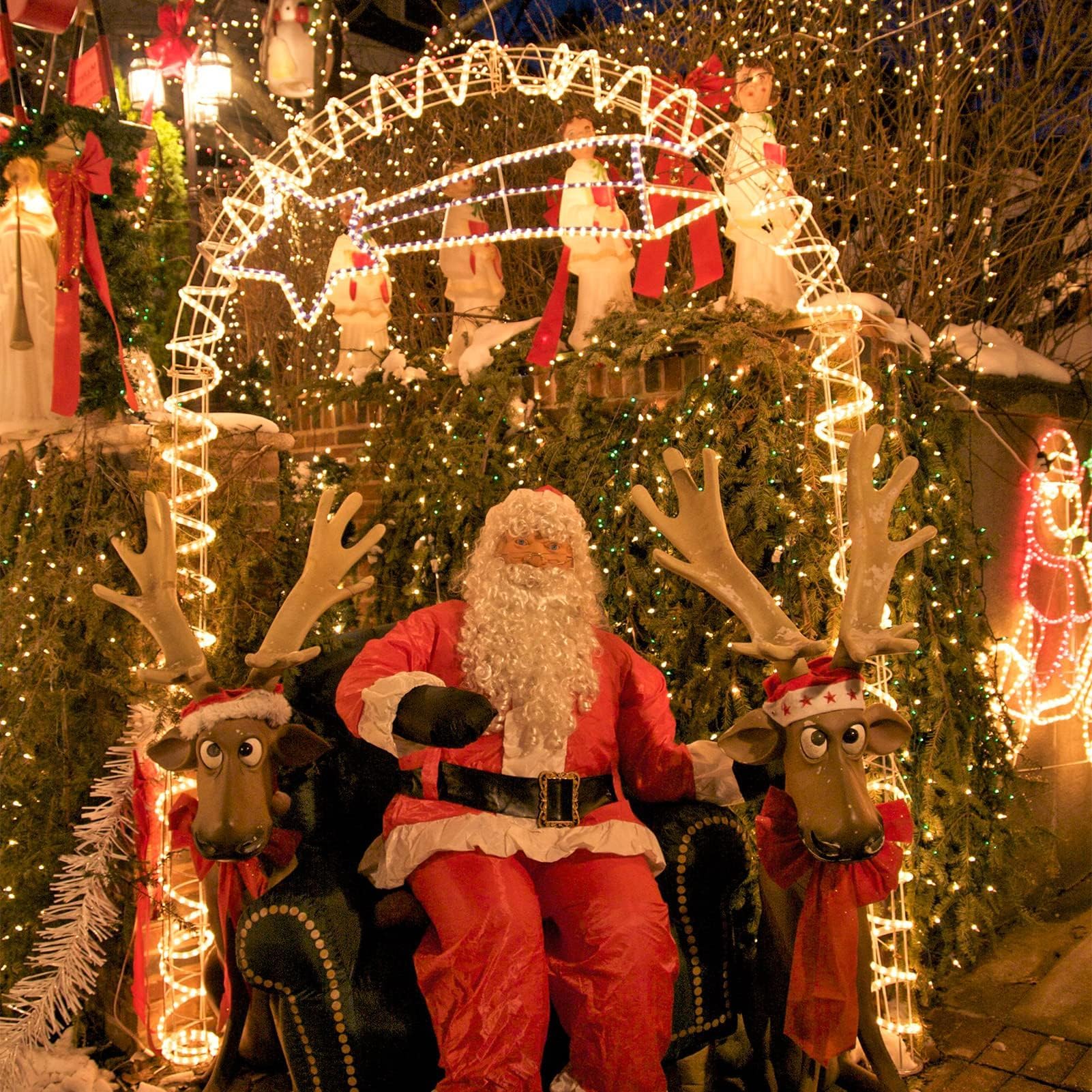 HAUSPROFI 20M 400LED Lichterschlauch Außen, Lichterkette Strombetrieben Warmweiß, IP44 Wasserdicht