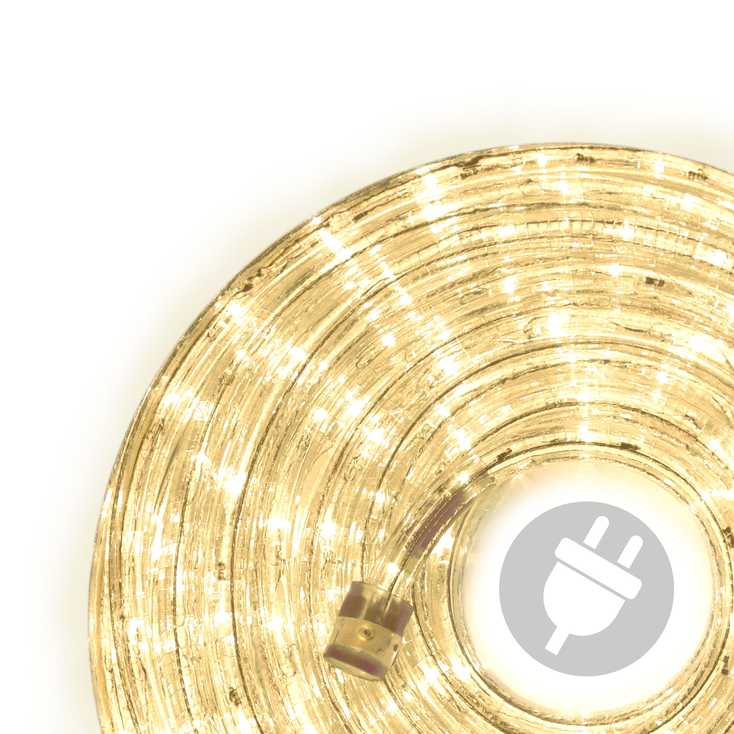 Nipach GmbH 10m 240 LED Lichterschlauch Lichtschlauch warm-weiß – Innen- und Außenbereich – energiesparende